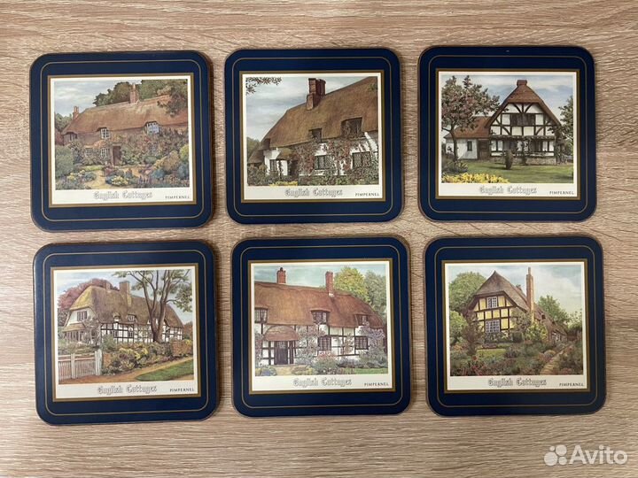 Подставки для кружек из Англии, 6шт