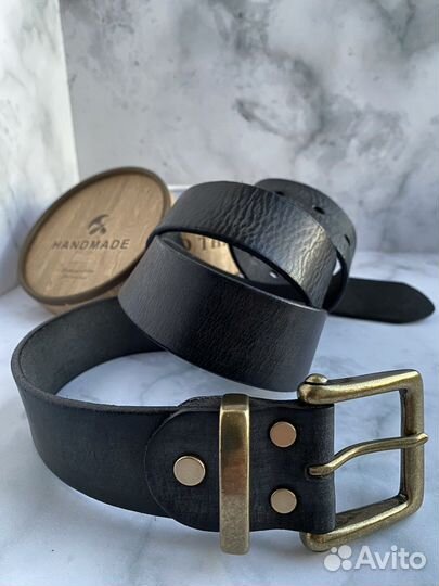 Кожаный ремень графит