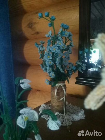 Цветы из бисера