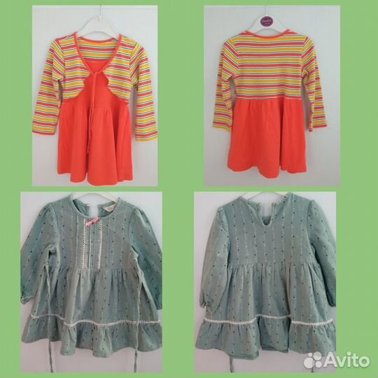 Платье с длинным рукавом для девочки с 1-6 лет