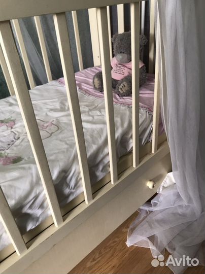 Детская кроватка с балдахином и марац