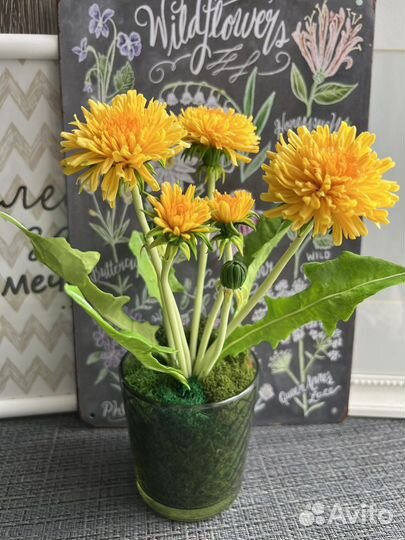 Одуванчики.Подарок Ручная работа