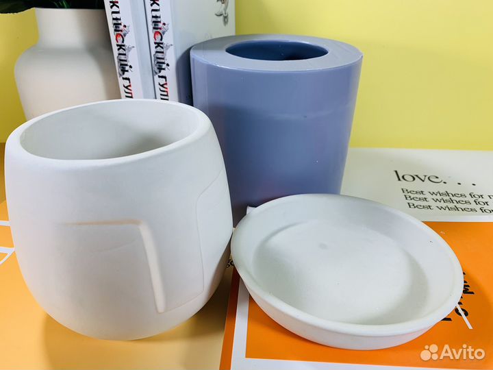 Силиконовая форма Кашпо горшок Спящий муар