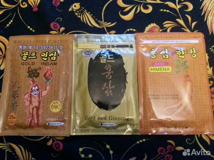 Пластыри с женьшенем пр-во Корея