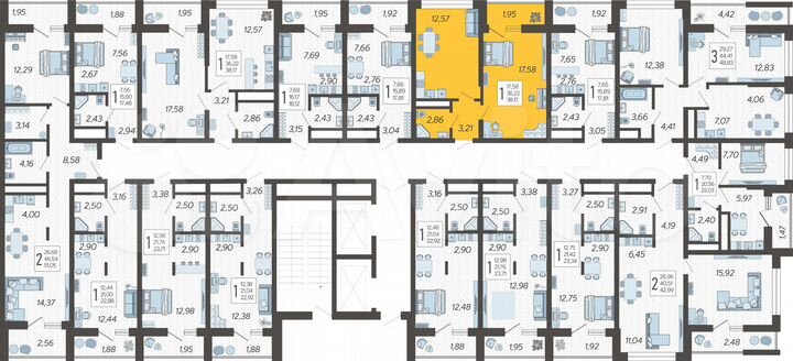1-к. квартира, 38,2 м², 10/19 эт.