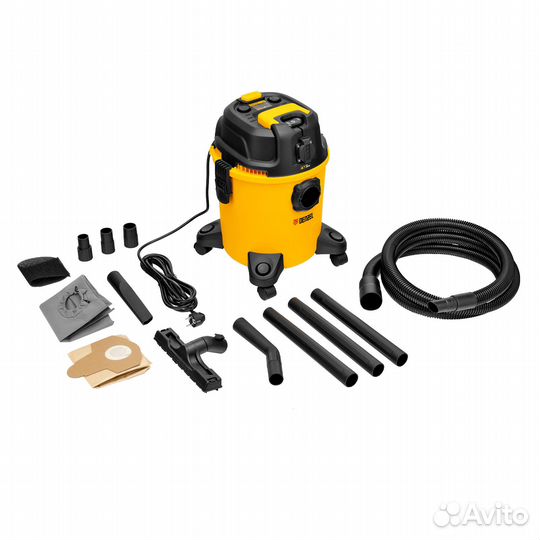 Пылесос строительный RVC20, 1400 Вт, бак 20 л, шла
