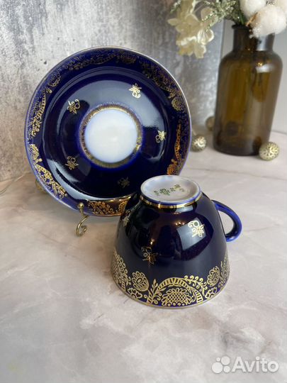 Чайная пара лфз кобальт cobalt СССР