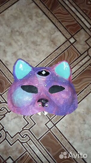 Маскарадная маска кошки.Для квадробики