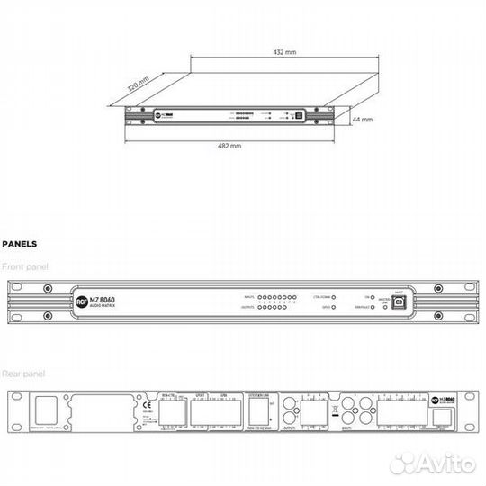 Цифровой матричный микшер RCF MZ 8060