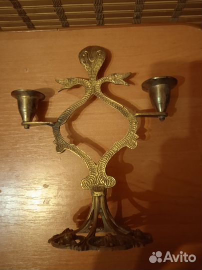 Подсвечник латунный СССР