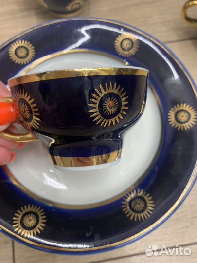 Сервиз кофейный СССР кобальт. Довбыш