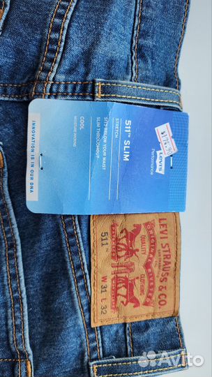 Мужские джинсы levis 511 slim тонкие летние