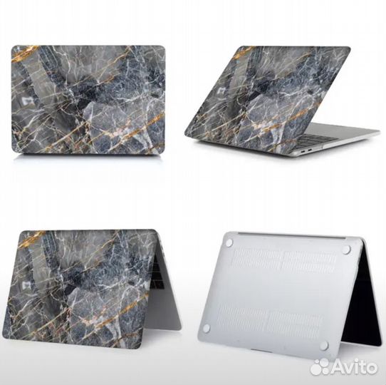 Жесткий мраморный чехол для ноутбука Macbook Pro