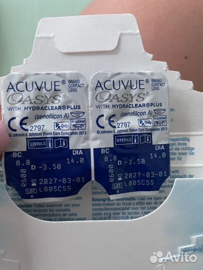 Линзы контактные acuvue oasys двухнедельные