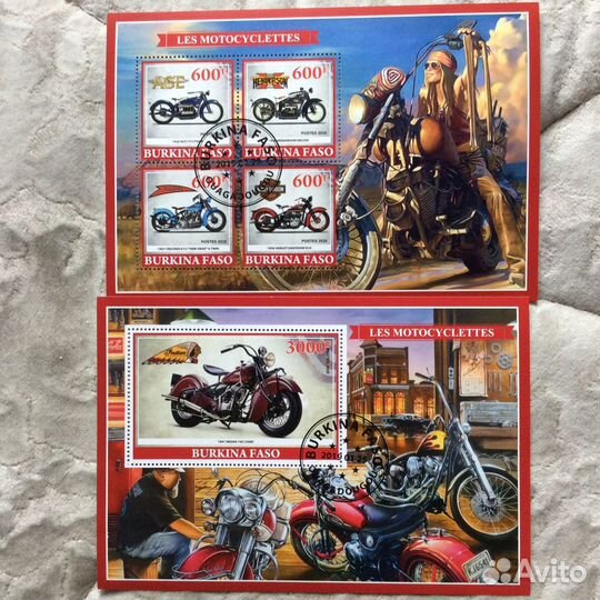 Блоки марок. мотоциклы и велосипеды мира