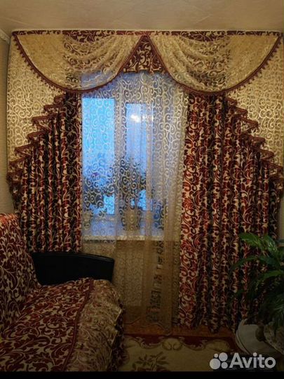 Шторы с ламбрекеном бу