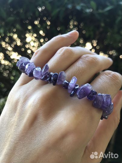 Браслеты хризолит гранат аметист амазонит тигровый