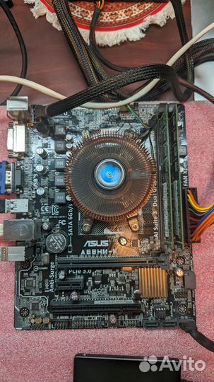 Asus A68HM-K + AMD A8-7600 + 16 Гб озу