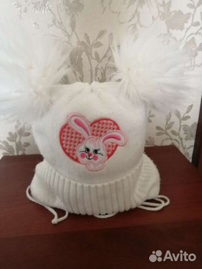 Шапка зимняя для девочки 54 56