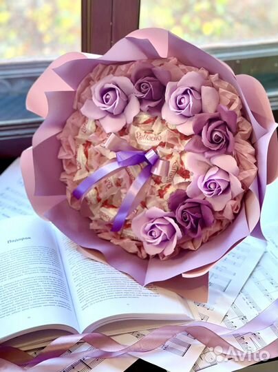 Съедобный букет конфет / рафаэлло женский