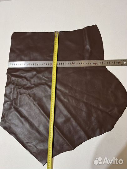 Натуральная кожа лоскуты коричневый