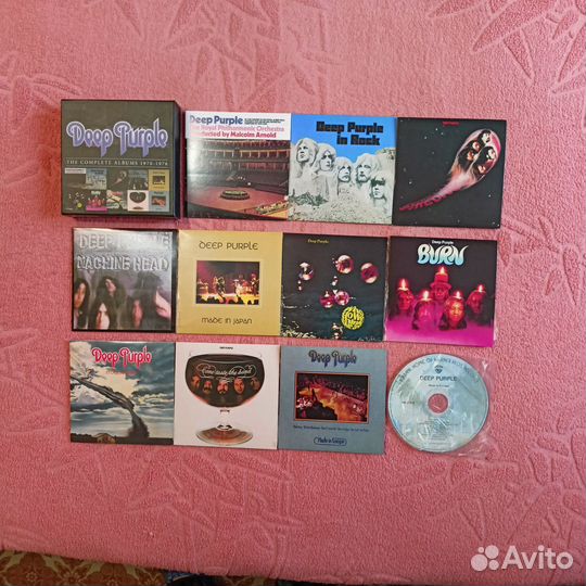 Cd box Pink Floyd; Deep Purple; Mark Knopfler abba