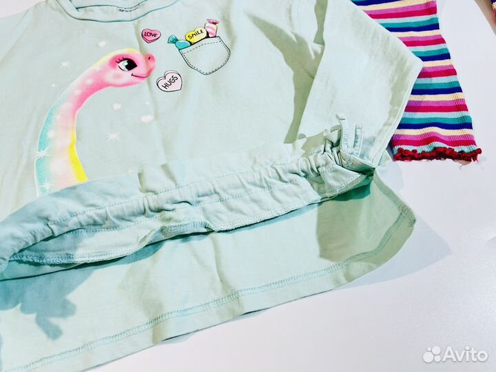 Комплект для девочки лонгслив и лосины 104 110