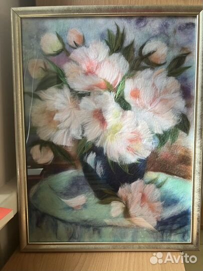 Картина шерстью размер30-40