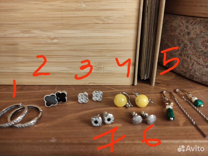 Серьги серебро