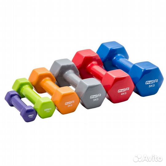 Гантель в виниловой оболочке profi-FIT 3 кг