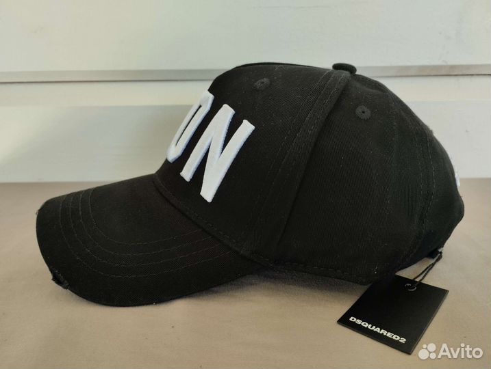 Бейсболка, кепка Icon Dsquared2, black and white