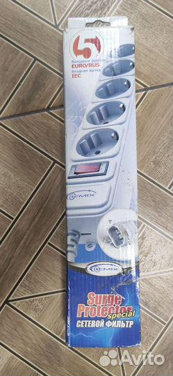 Сетевой фильтр (удлинитель) emix Surge Protector