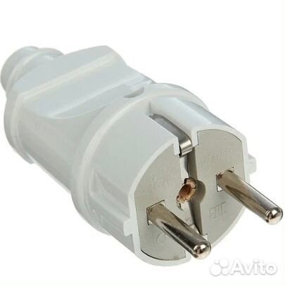 Вилка прямая 16А для газового котла