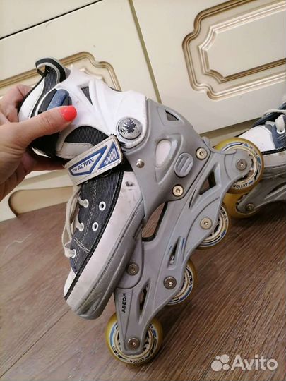 Роликовые кольки размер 33-36