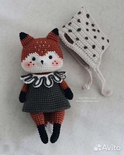 Вязанная игрушка - лисенок (амигуруми)