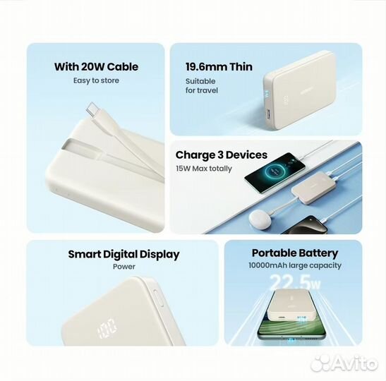 Павербанк Ugreen PB504 10000 мАч