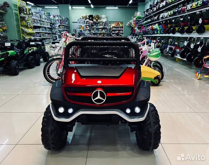 Детский электромобиль двух местный Унимог