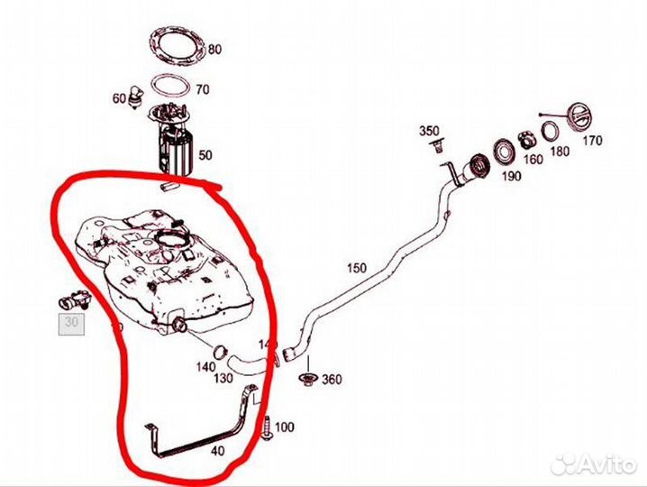 Бак топливный Mercedes-Benz Gla-Class X156 2709