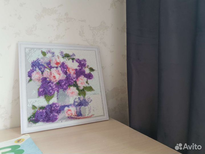 Картина алмазная мозайка. Цветы, интерьерная