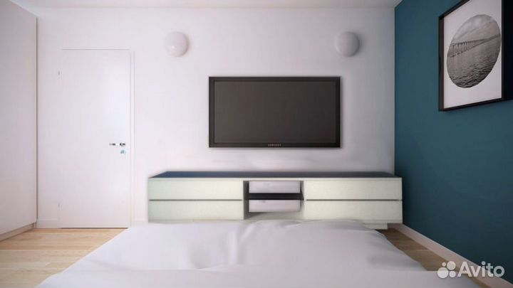 Тумба с ящиками для большого тв и аппаратуры Макси