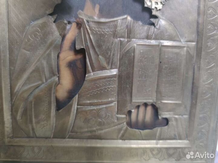 Икона старинная Господь Вседержитель