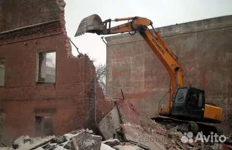 Демонтаж кирпичных зданий, вывоз бесплатно