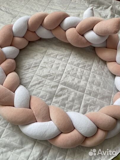 Бортики для кроватки косичка 230 см