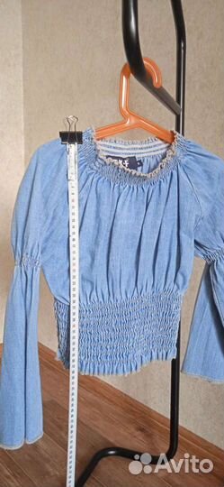 Джинсовая блузка для девочки