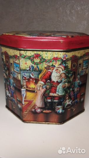 Новогодняя жестяная коробочка СССР 80-х годов