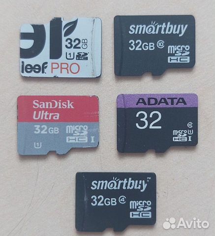 Карты памяти MicroSD 32gb б/у