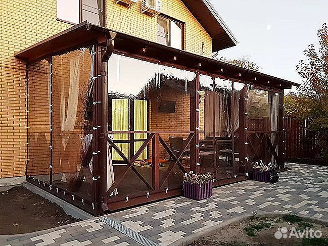 Мягкие окна для беседки, веранды террасы, под ключ