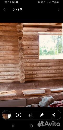 Шлифовка полировка домов сруба