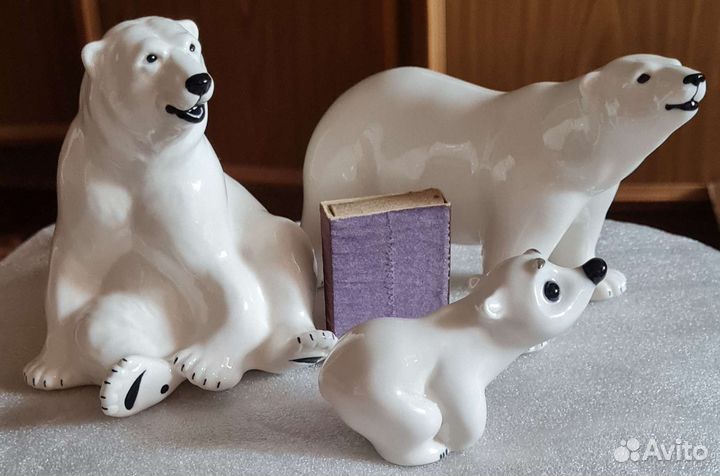 Статуэтка белый медведь фарфор Астрахань