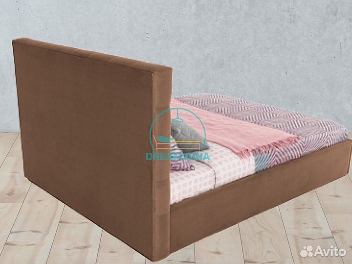 Кровать Кайли с мягким изголовьем в рассрочку